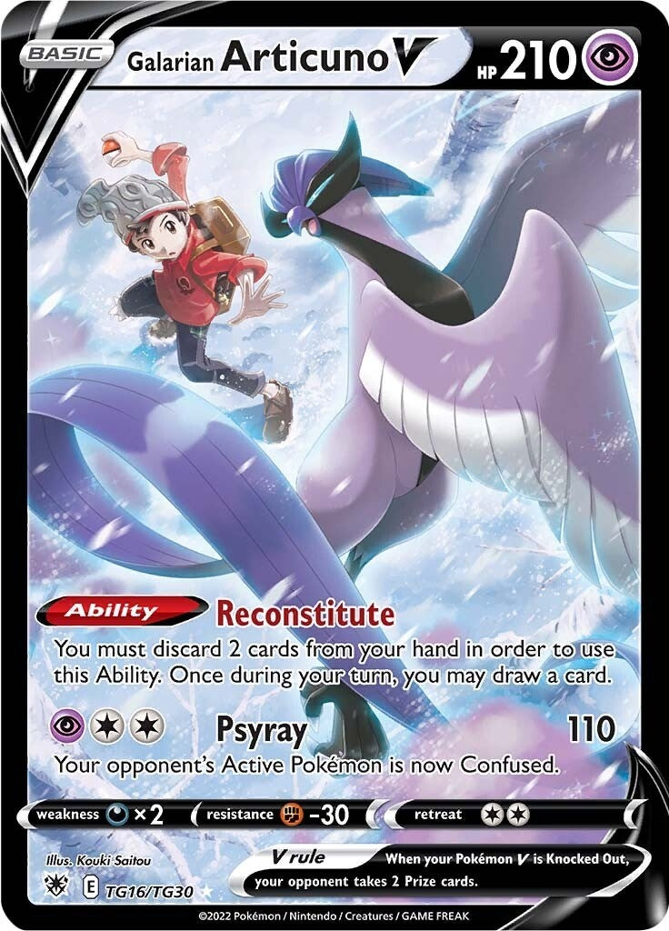 Image for Galarian Articuno V (TG16/TG30) (SWSH10: Astral Radiance Trainer Gallery) (SWSH10:TG) - Pokemon