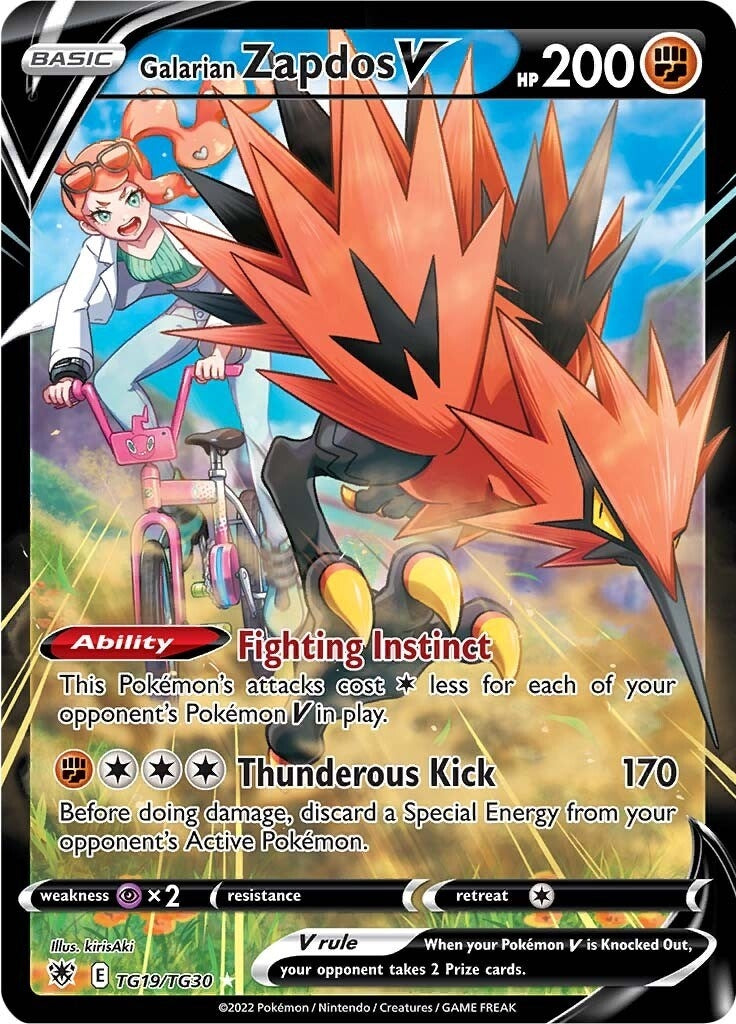 Image for Galarian Zapdos V (TG19/TG30) (SWSH10: Astral Radiance Trainer Gallery) (SWSH10:TG) - Pokemon