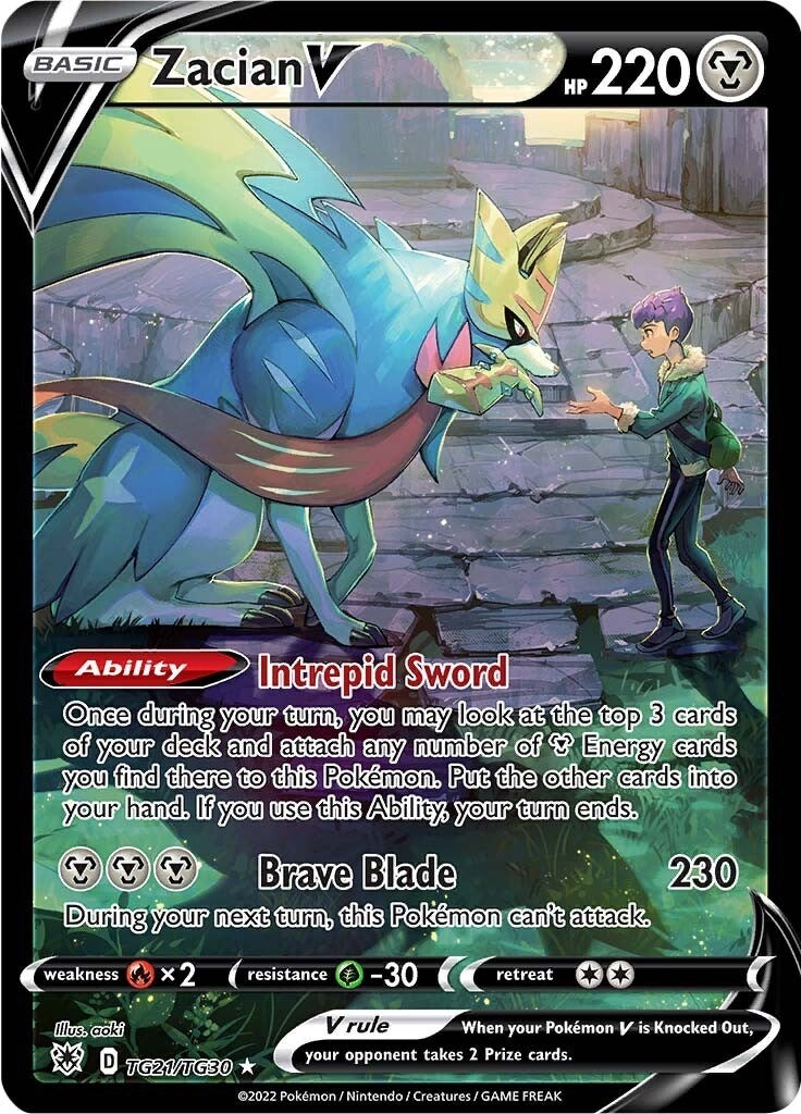 Image for Zacian V (TG21/TG30) (SWSH10: Astral Radiance Trainer Gallery) (SWSH10:TG) - Pokemon