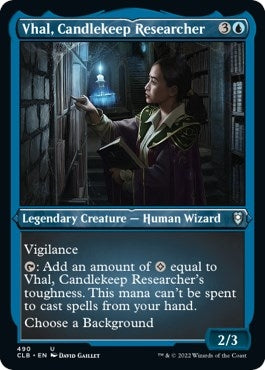 Image for Vhal, Candlekeep Researcher (Foil Etched) (490) - Magic: The Gathering