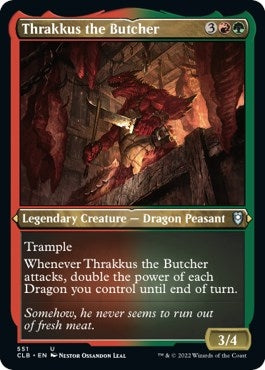 Image for Thrakkus the Butcher (Foil Etched) (551) - Magic: The Gathering