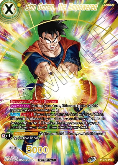 P-377  - Son Gohan, the Empowered (Gold Stamped)