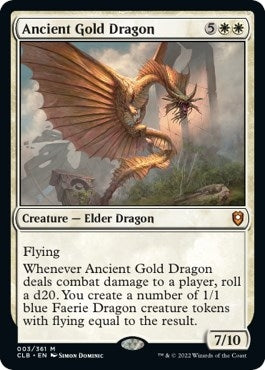 Image for Ancient Gold Dragon (3) - Magic: The Gathering