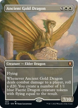 Image for Ancient Gold Dragon (Borderless) (365) (CLB) - Magic: The Gathering