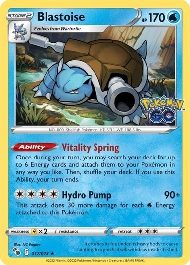 Image for Blastoise (017/078) (PGO) - Pokemon