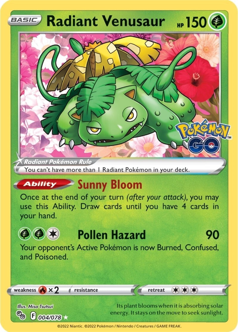 Radiant Venusaur (004/078) (Pokemon GO)