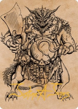 Image for Thrakkus the Butcher Art Card (Gold-Stamped Signature) (77) - Magic: The Gathering