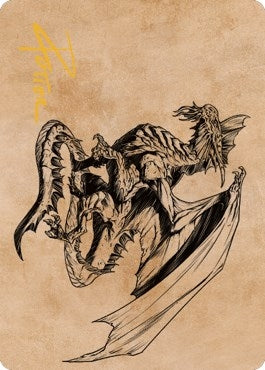 Image for Ancient Silver Dragon Art Card (47/81) (Gold-Stamped Signature) (47) - Magic: The Gathering