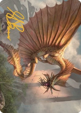 Image for Ancient Gold Dragon Art Card (28/81) (Gold-Stamped Signature) (28) - Magic: The Gathering