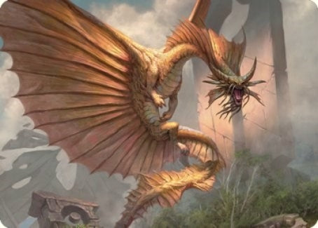 Image for Ancient Gold Dragon Art Card (28/81) (28) - Magic: The Gathering