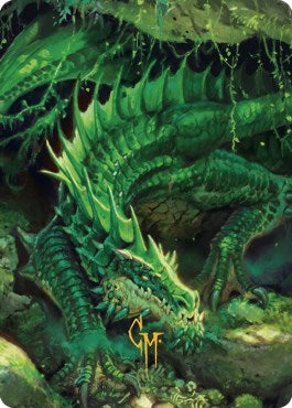Image for Adult Green Dragon Art Card (Gold-Stamped Signature) (1) - Magic: The Gathering