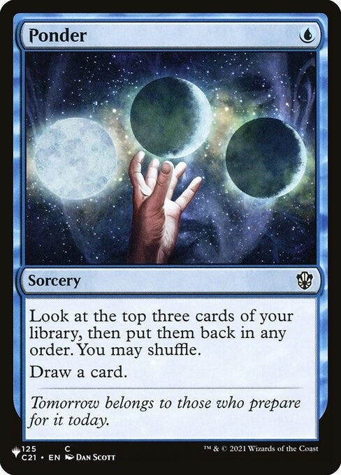 Image for Ponder (C21) (125) (The List Reprints) (LIST) - Magic: The Gathering