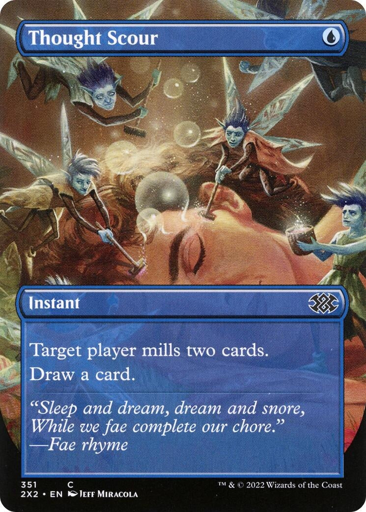 Image for Thought Scour (Borderless) (351) - Magic: The Gathering