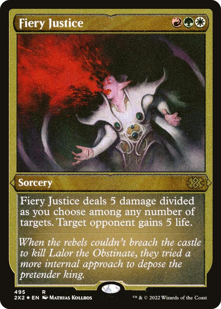 Image for Fiery Justice (Foil Etched) (495) - Magic: The Gathering