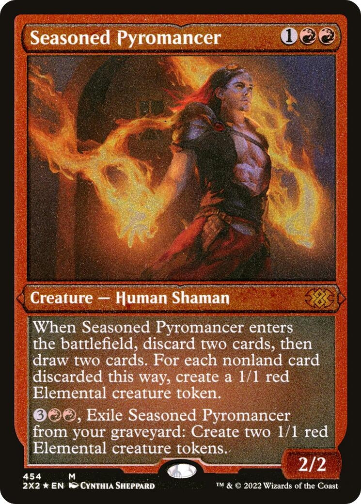 Image for Seasoned Pyromancer (Foil Etched) (454) - Magic: The Gathering