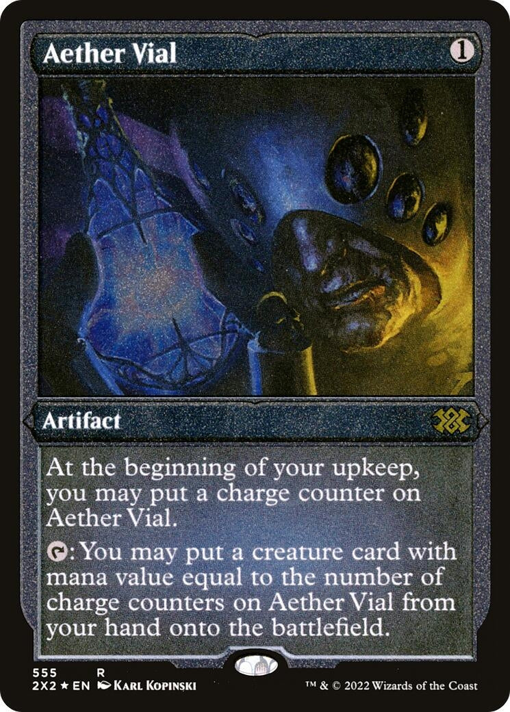 Image for Aether Vial (Foil Etched) (555) - Magic: The Gathering