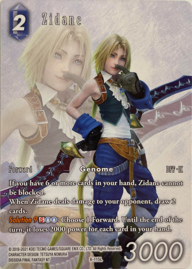 Image for Zidane - 8-115L (Full Art) (8-115L) (FF: Promo Cards) (PR) - Final Fantasy TCG