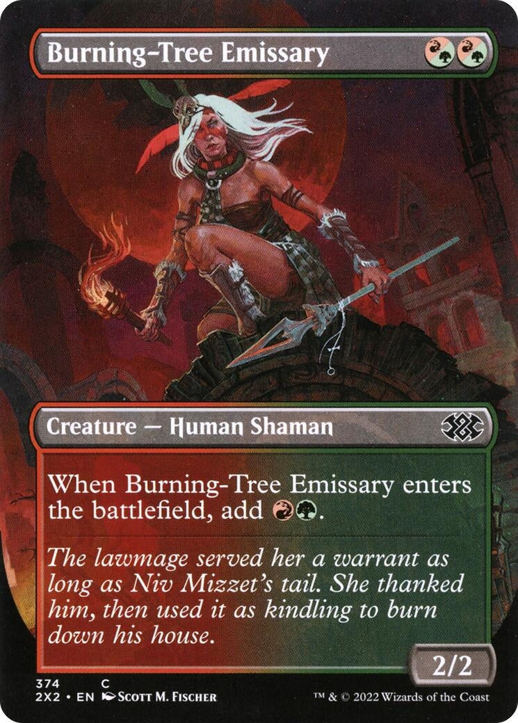 Image for Burning-Tree Emissary (Borderless) (374) - Magic: The Gathering