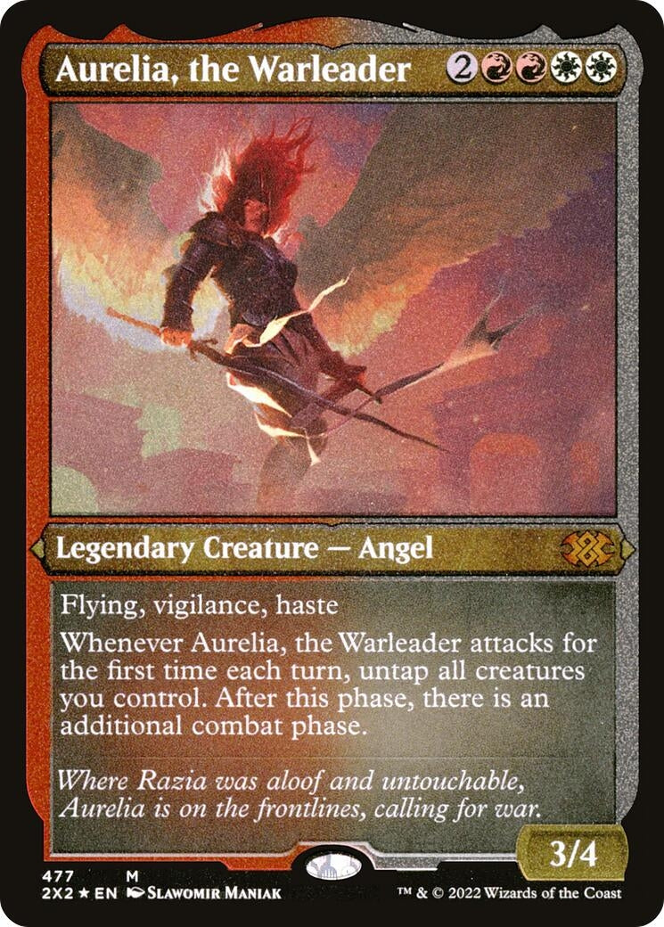 Image for Aurelia, the Warleader (Foil Etched) (477) - Magic: The Gathering