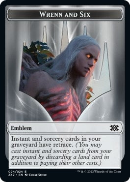 Image for Emblem - Wrenn and Six // Spirit (008) Double-Sided Token (24 // 8) - Magic: The Gathering