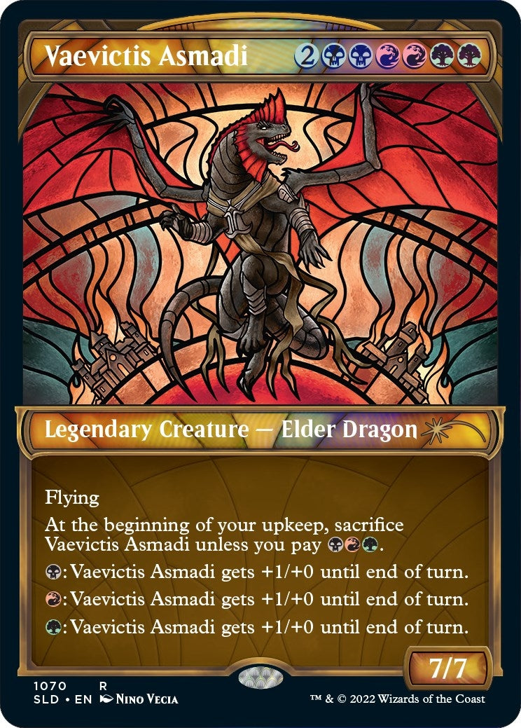 Image for Vaevictis Asmadi (Stained Glass) (Textured Foil) (1070) (Secret Lair Drop Series) (SLD) - Magic: The Gathering