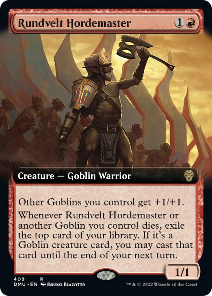 Image for Rundvelt Hordemaster (Extended Art) (409) - Magic: The Gathering