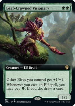 Image for Leaf-Crowned Visionary (Extended Art) (414) - Magic: The Gathering