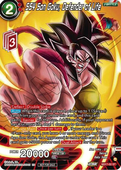 SD17-02  - SS4 Son Goku, Defender of Life (ZENKAI Celebration Pack)