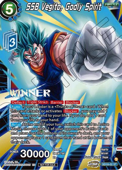 SD18-02  - SSB Vegito, Godly Spirit (ZENKAI Celebration Winner-Stamped)