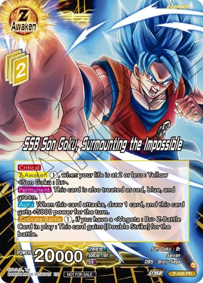 P-426  - SSB Son Goku, Surmounting the Impossible