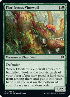 Image for Floriferous Vinewall (163) - Magic: The Gathering
