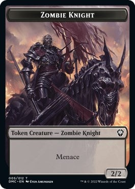 Image for Zombie Knight // Knight Double-Sided Token (5 // 3) - Magic: The Gathering