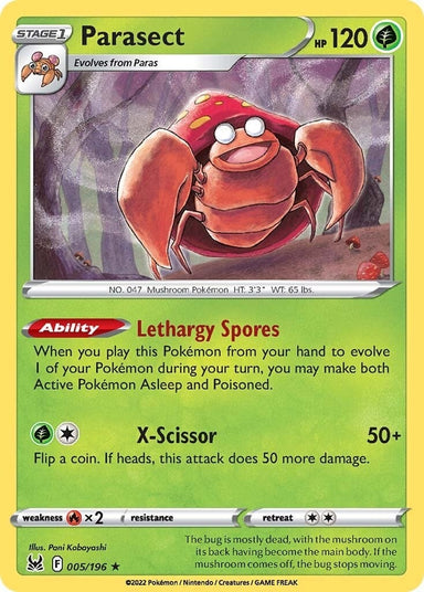 Image for Parasect (005/196) (SWSH11: Lost Origin) - Pokemon