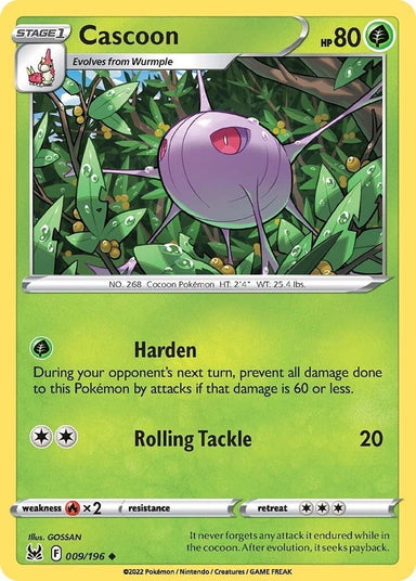 Image for Cascoon (009/196) (SWSH11: Lost Origin) - Pokemon