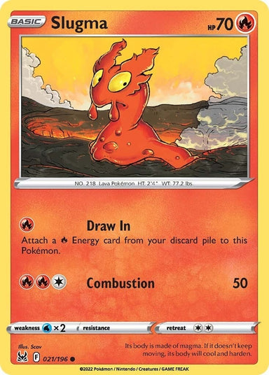 Image for Slugma (021/196) (SWSH11: Lost Origin) - Pokemon