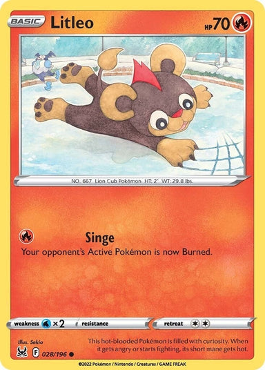 Image for Litleo (028/196) (SWSH11: Lost Origin) - Pokemon