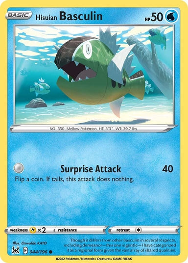 Image for Hisuian Basculin (044/196) (SWSH11: Lost Origin) - Pokemon