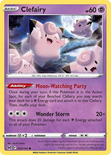 Image for Clefairy (062/196) (SWSH11: Lost Origin) - Pokemon