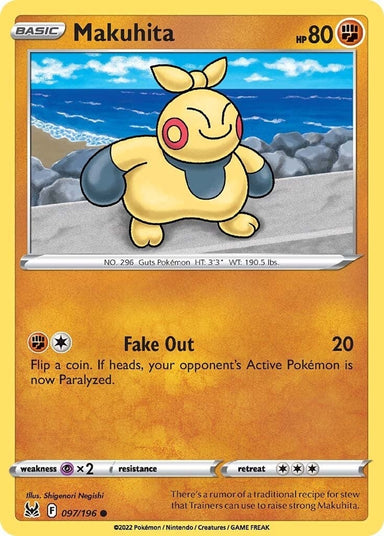 Image for Makuhita (097/196) (SWSH11: Lost Origin) - Pokemon