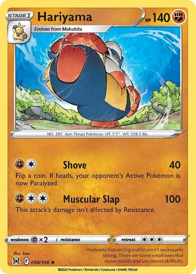 Image for Hariyama (098/196) (SWSH11: Lost Origin) - Pokemon