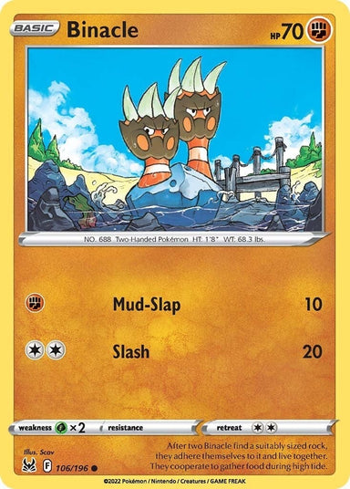 Image for Binacle (106/196) (SWSH11: Lost Origin) - Pokemon