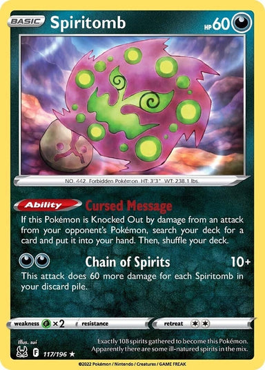 Image for Spiritomb (117/196) (SWSH11: Lost Origin) - Pokemon