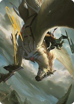 Image for Cleaving Skyrider Art Card (Gold-Stamped Signature) (5) - Magic: The Gathering