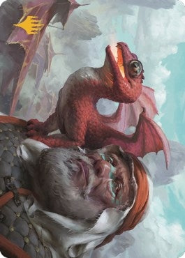 Image for Dragon Whelp Art Card (Gold-Stamped Signature) (29) - Magic: The Gathering