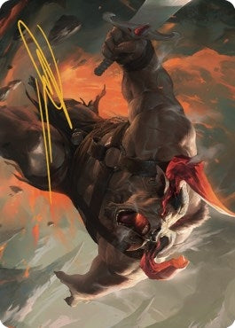 Image for Furious Bellow Art Card (Gold-Stamped Signature) (31) - Magic: The Gathering