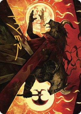 Image for Hurloon Battle Hymn Art Card (Gold-Stamped Signature) (33) - Magic: The Gathering