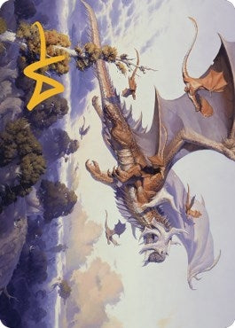 Image for Rith, Liberated Primeval Art Card (Gold-Stamped Signature) (52) - Magic: The Gathering
