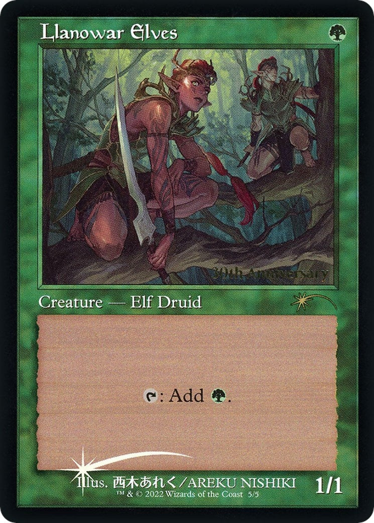 Image for Llanowar Elves (Retro Frame) (5) - Magic: The Gathering
