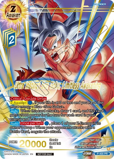 P-400  - Ultra Instinct Son Goku, Limitless Awakening (Gold-Stamped)