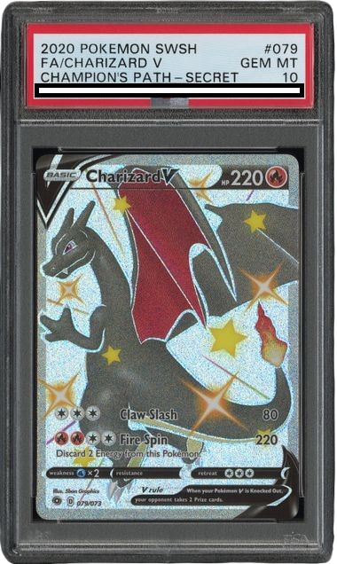 CHARIZARD V CHAMPION'S PATH-SECRET - PSA 10